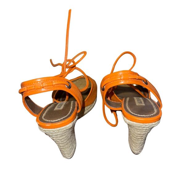 Alfani Women UnityGua Espadrille Wedge Ankle Strap Orange Size 6.5 - Picture 3 of 5